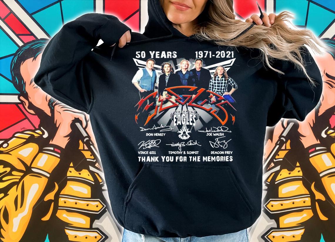 50 years 1971-2021 Eagles signatures shirt