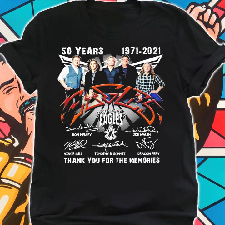 50 years 1971-2021 Eagles signatures shirt