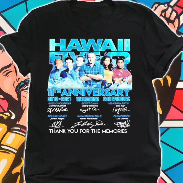 Hawaii Five-O 11th anniversary 2010-2021 10 seasons 240 episodes signature shirt shirt