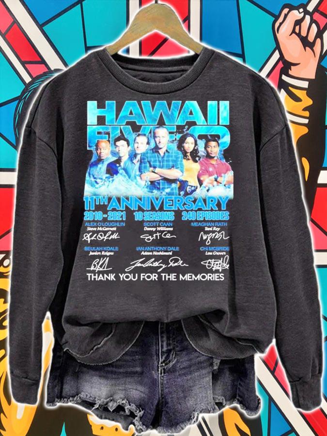 Hawaii Five-O 11th anniversary 2010-2021 10 seasons 240 episodes signature shirt sweatshirt