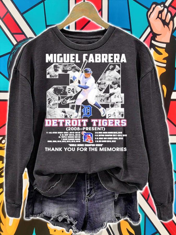 Miguel Cabrera Detroit Tigers 2008 present signature shirt sweatshirt