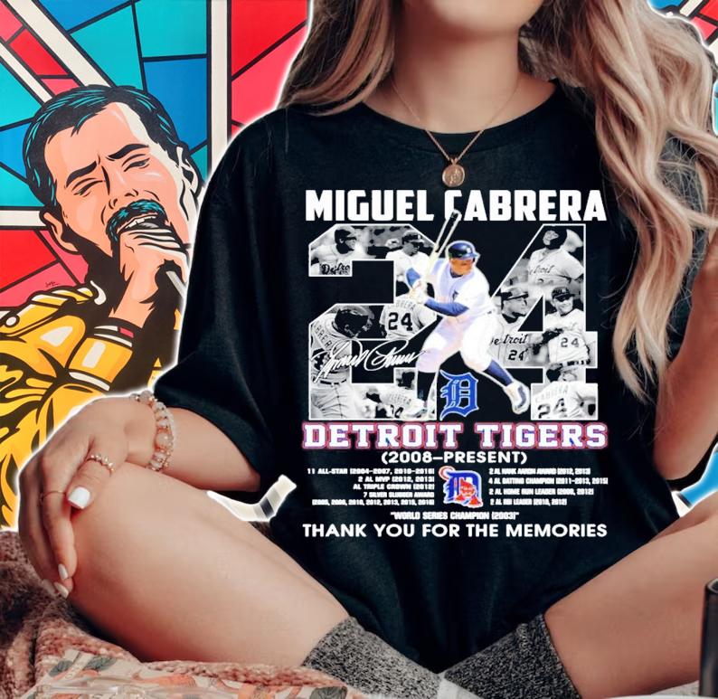 Miguel Cabrera Detroit Tigers 2008 present signature shirt woman shirt