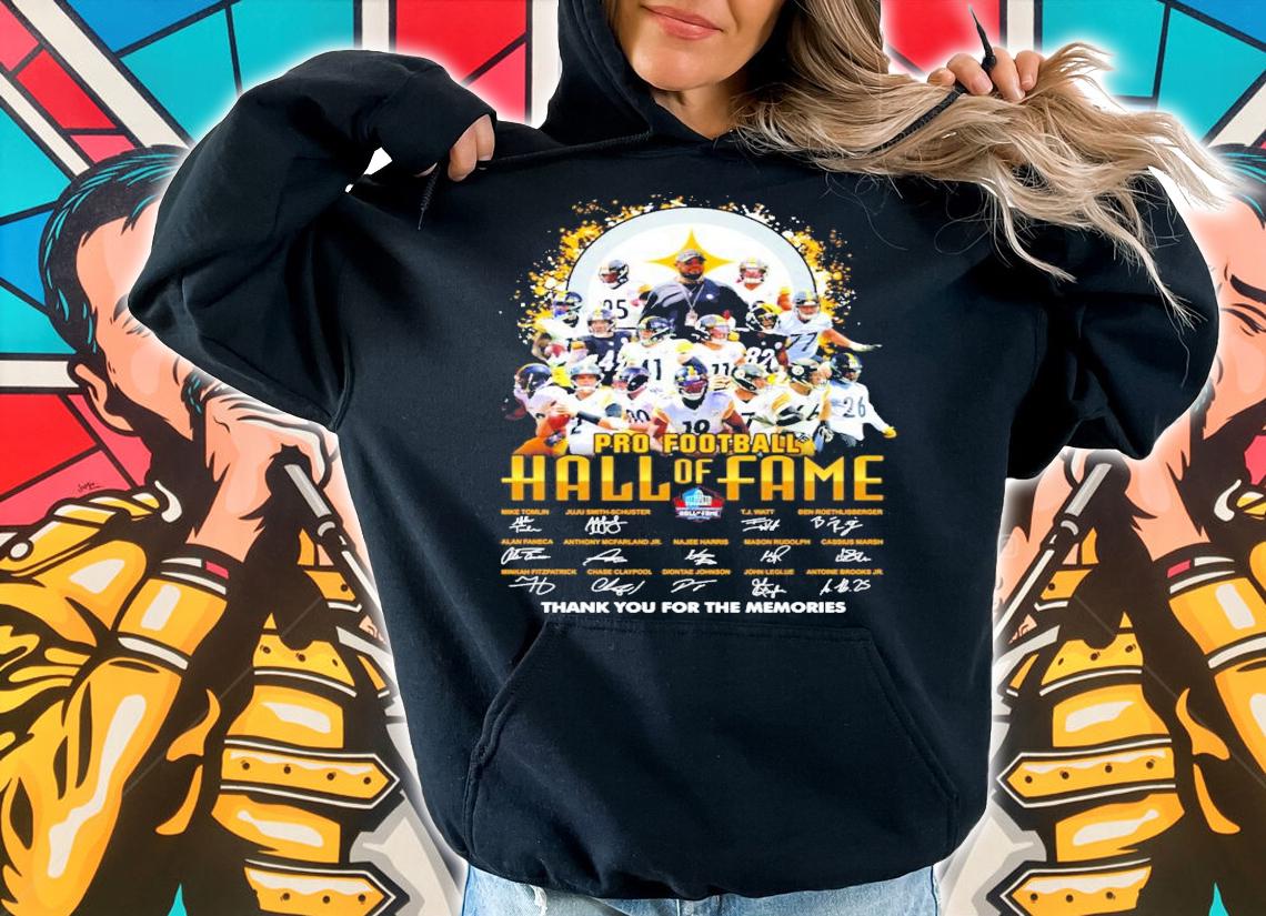 Pittsburgh Steelers Pro football Hall of Fame signatures shirt