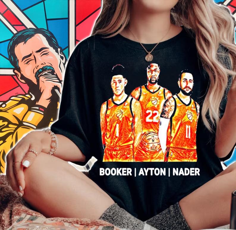 Suns Booker Ayton Nader Basketball player shirt woman shirt