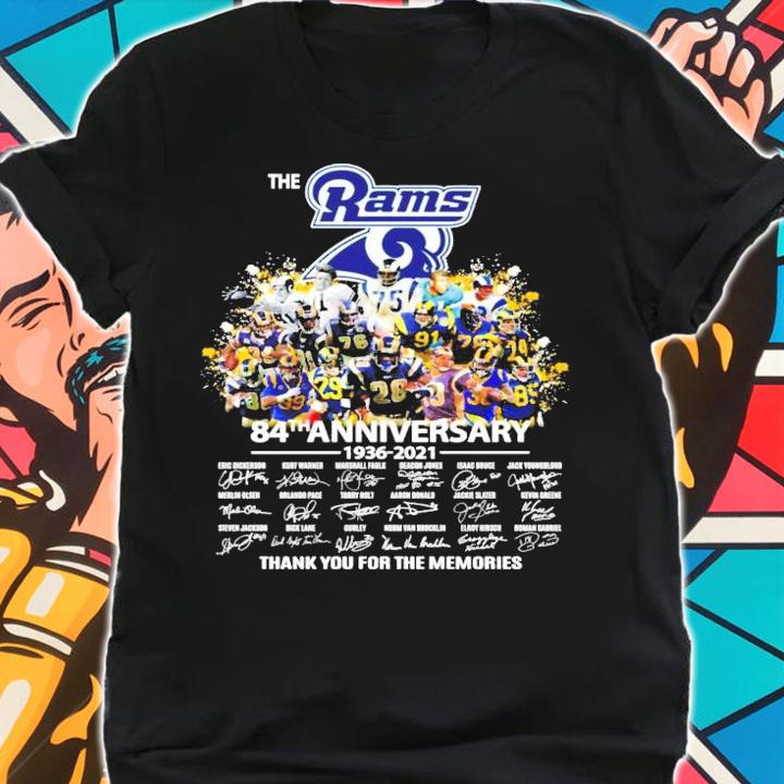 The Rams 84th anniversary 1936-2021 signatures shirt shirt