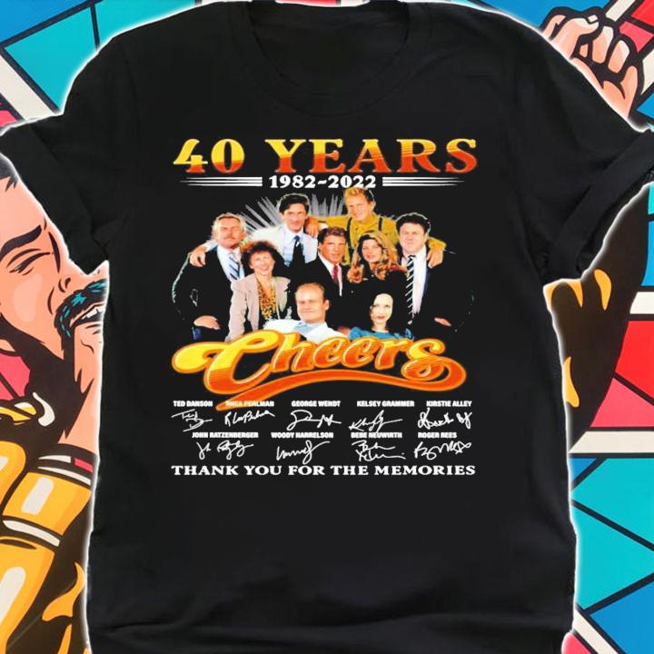 40 Years 1982-2022 Cheers Signatures Thank You For The Memories Shirt
