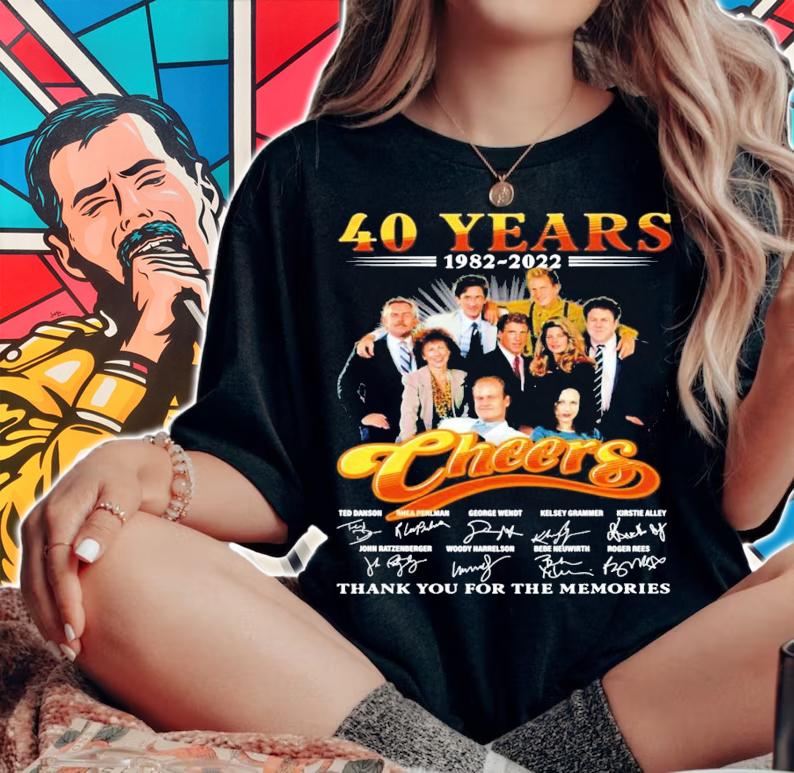 40 Years 1982-2022 Cheers Signatures Thank You For The Memories Shirt