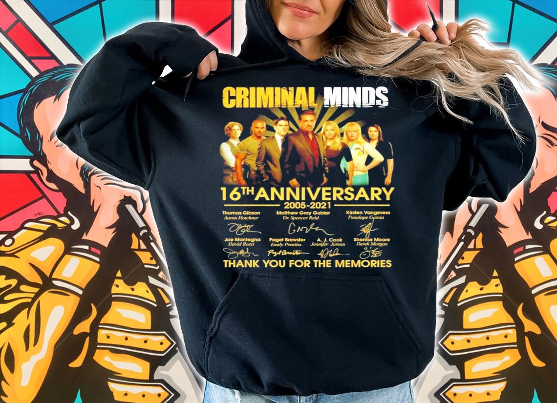 Criminal Minds 16th anniversary 2005-2021 signature shirt