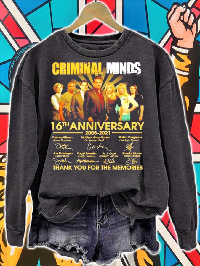 Criminal Minds 16th anniversary 2005-2021 signature shirt