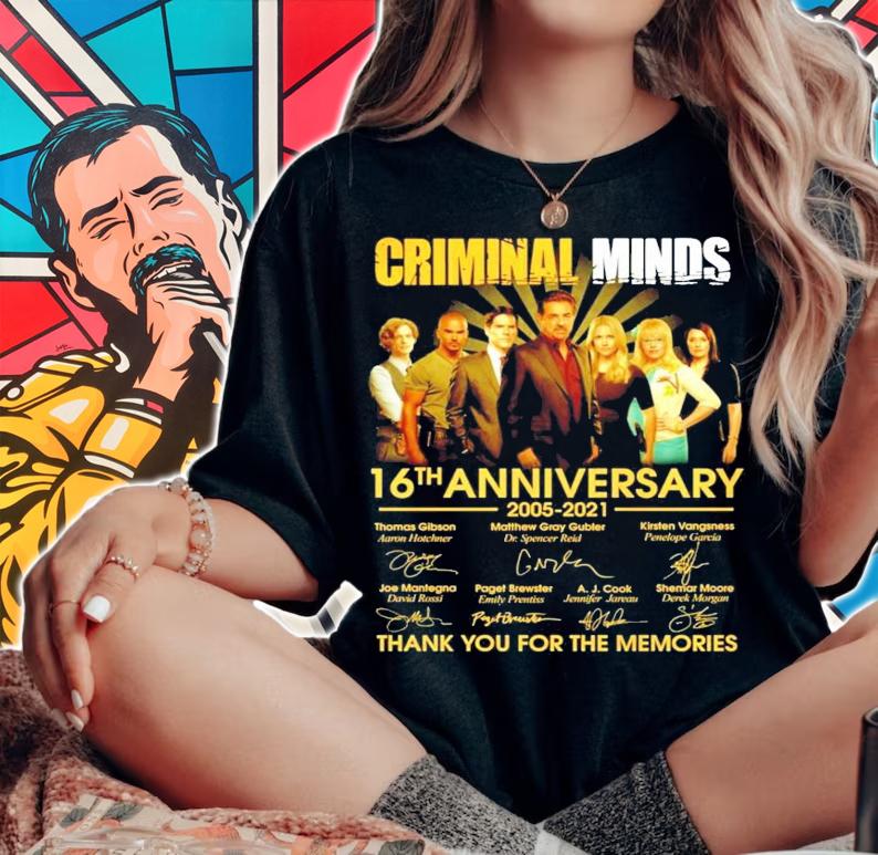 Criminal Minds 16th anniversary 2005-2021 signature shirt