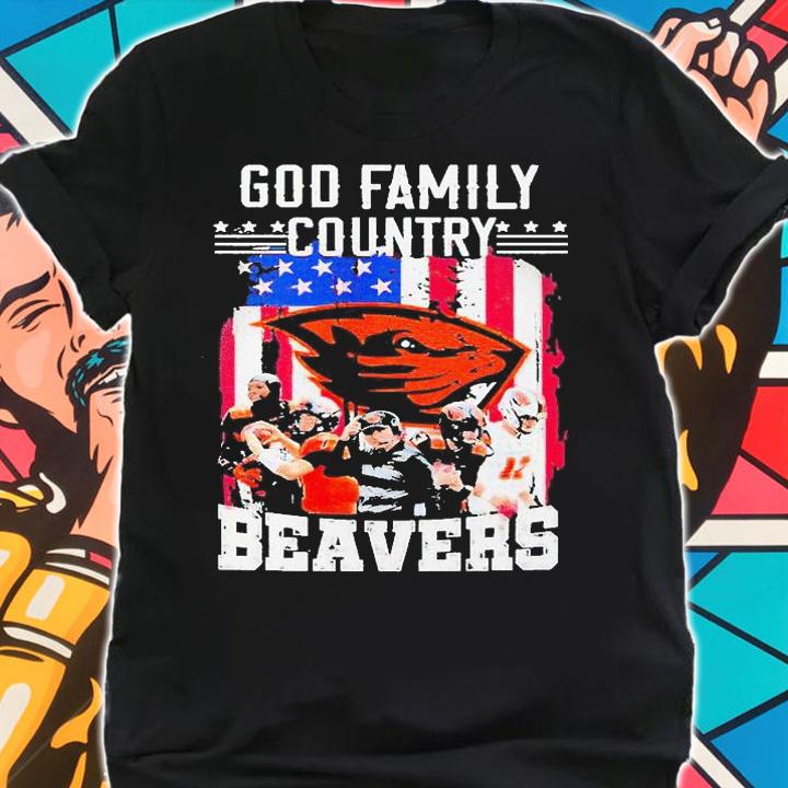 God family country Oregon State Beavers American flag T-shirt shirt