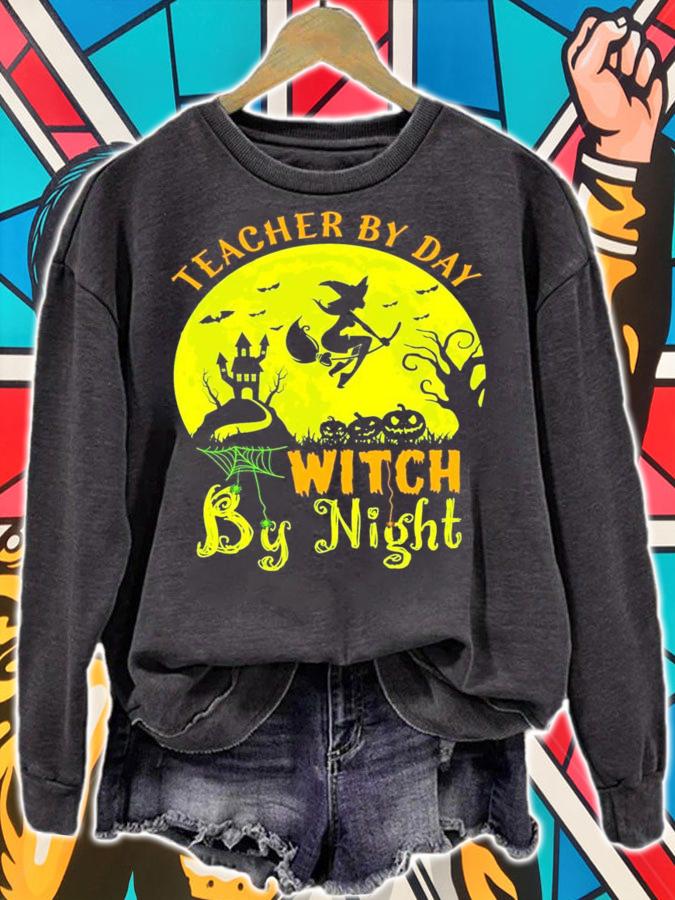 Halloween Teacher By Day Witch By Night shirt