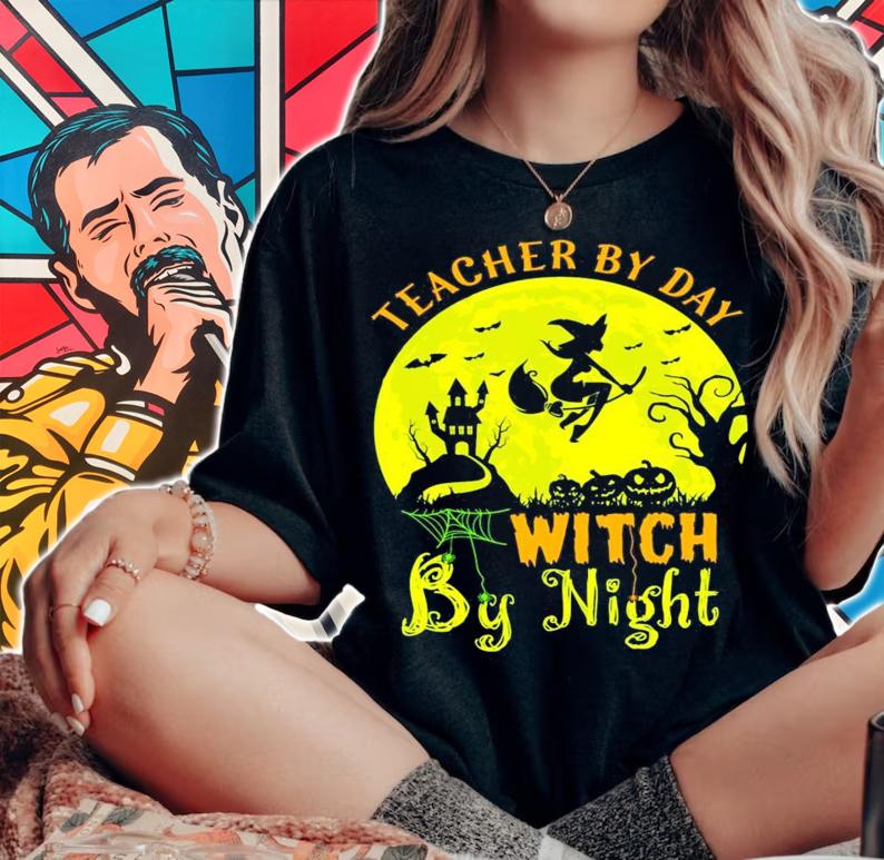 Halloween Teacher By Day Witch By Night shirt