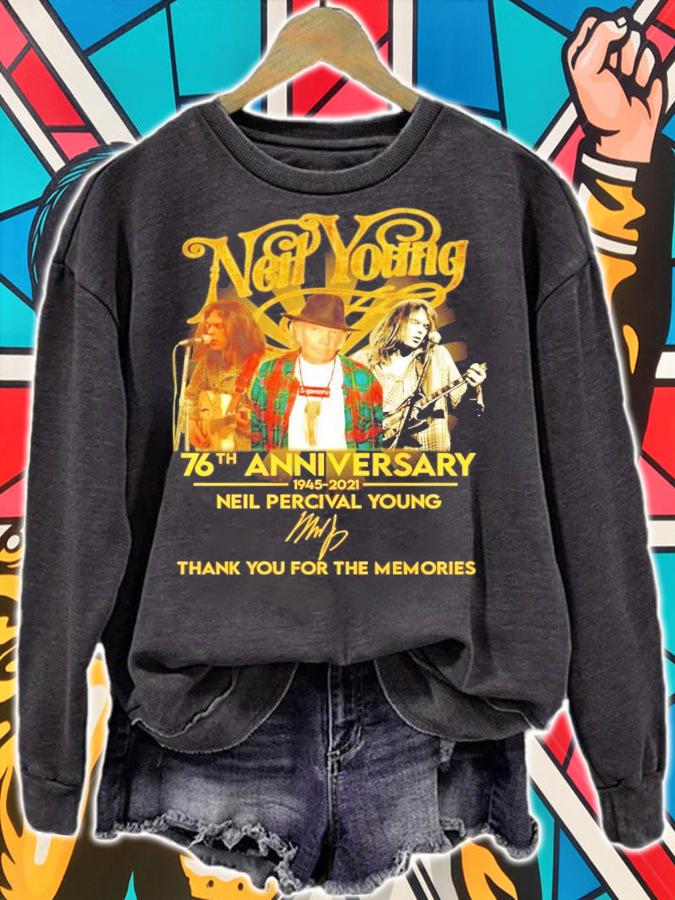 Neil Percival Young signature shirt sweatshirt
