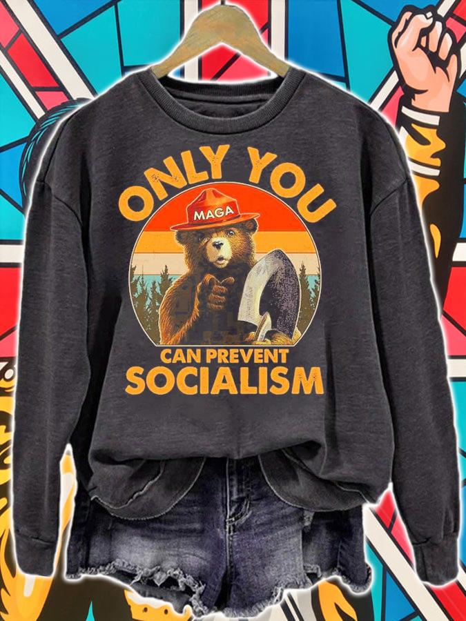 Bear Maga Only You Can Prevent Socialism Vintage shirt