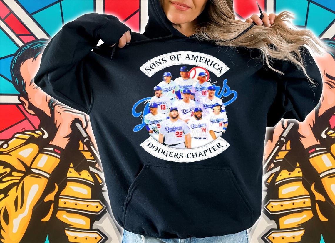 Sons of America Dodgers Chapter signatures shirt