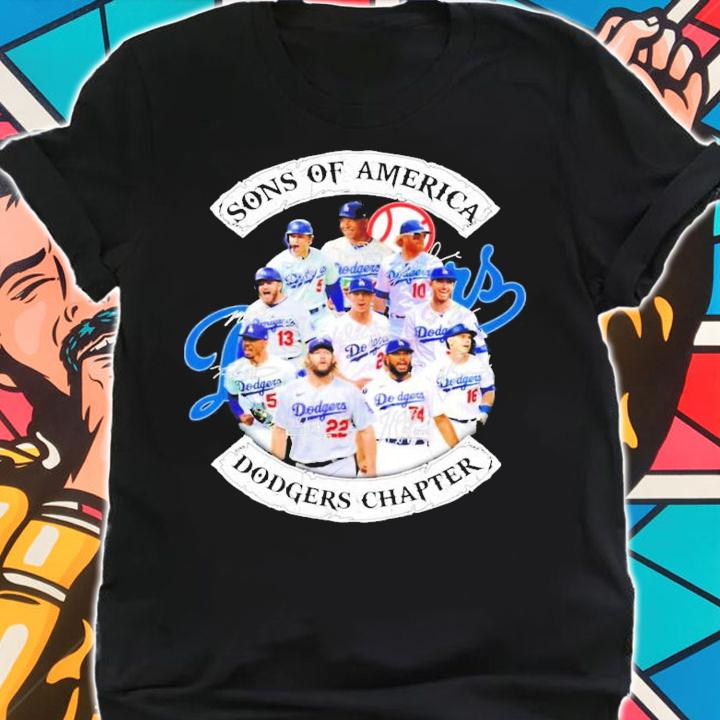 Sons of America Dodgers Chapter signatures shirt
