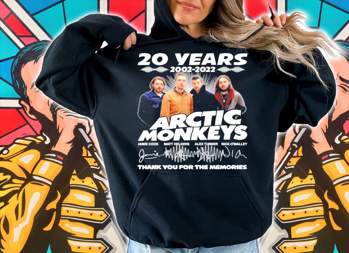 20 years 2002-2022 Arctic Monkeys signatures shirt hoodie