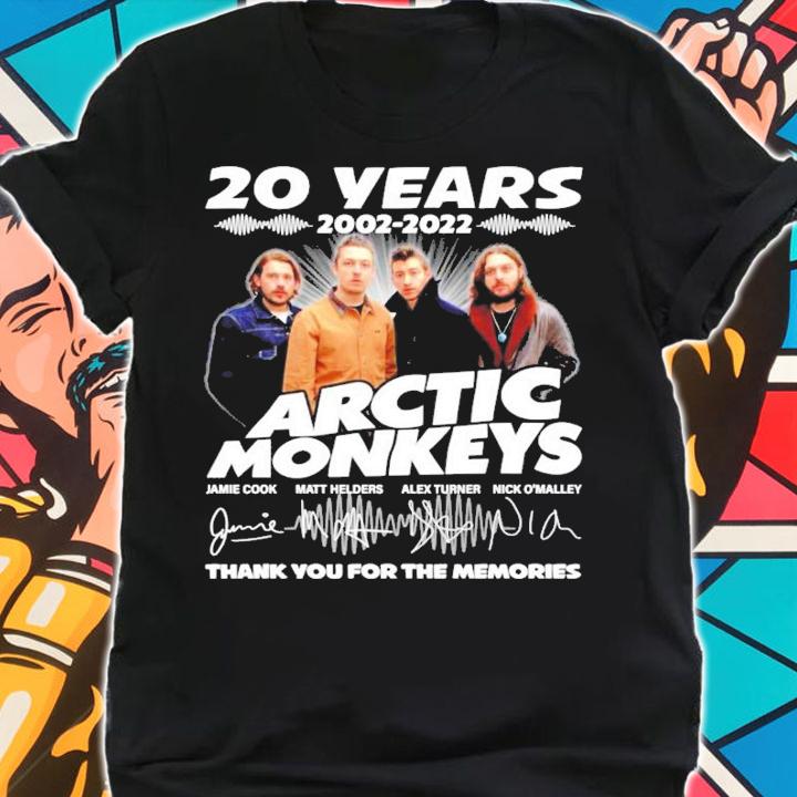 20 years 2002-2022 Arctic Monkeys signatures shirt shirt