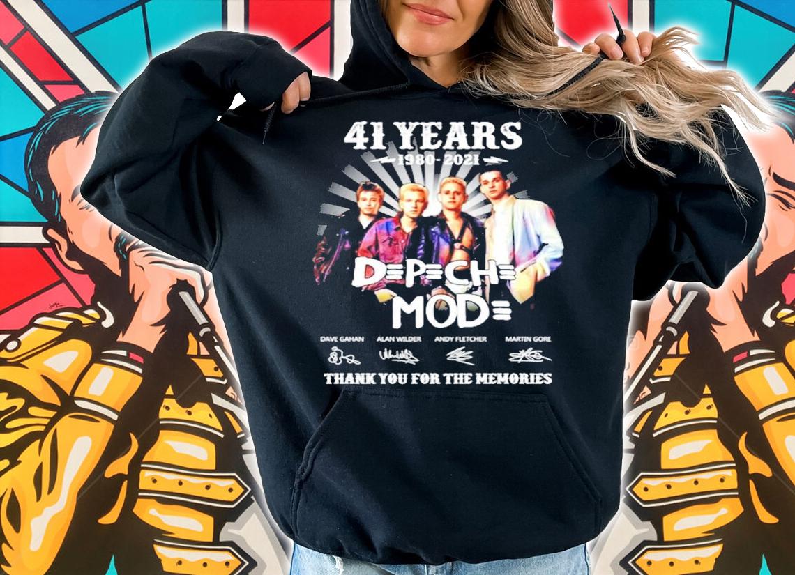 41 years 1980-2021 DEpeche Mode thank you for the memories t-shirt hoodie