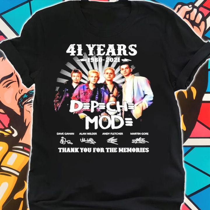 41 years 1980-2021 DEpeche Mode thank you for the memories t-shirt shirt