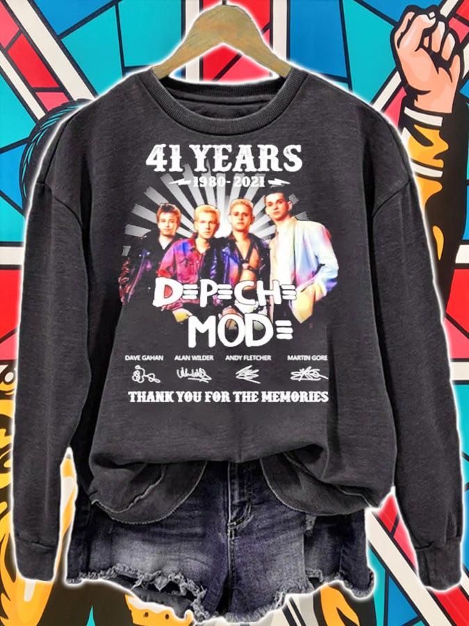 41 years 1980-2021 DEpeche Mode thank you for the memories t-shirt sweatshirt