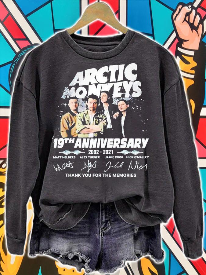Arctic Monkeys 19th anniversary 2002-2021 thank You for the memories signature T-shirt