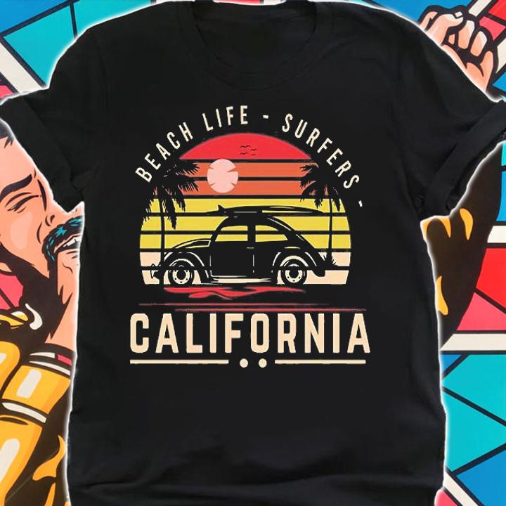 Beach Life Surfers California T-shirt