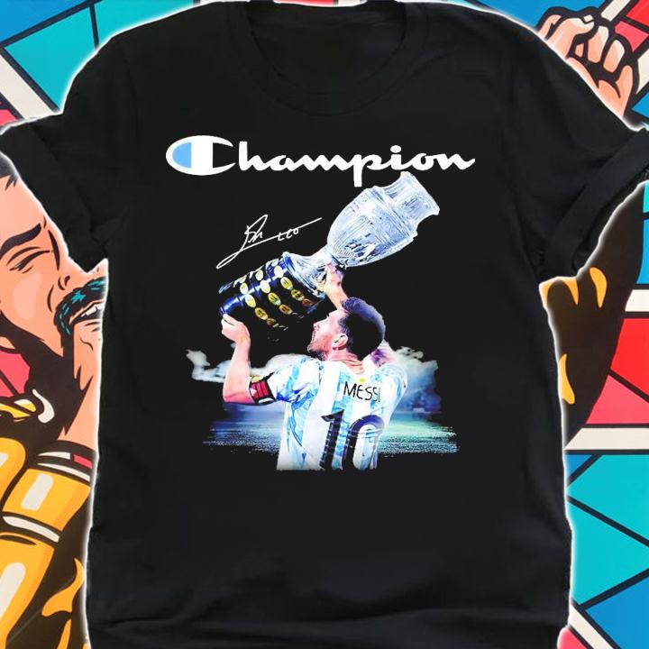 Champion Argentina Lionel Messi cup signature shirt