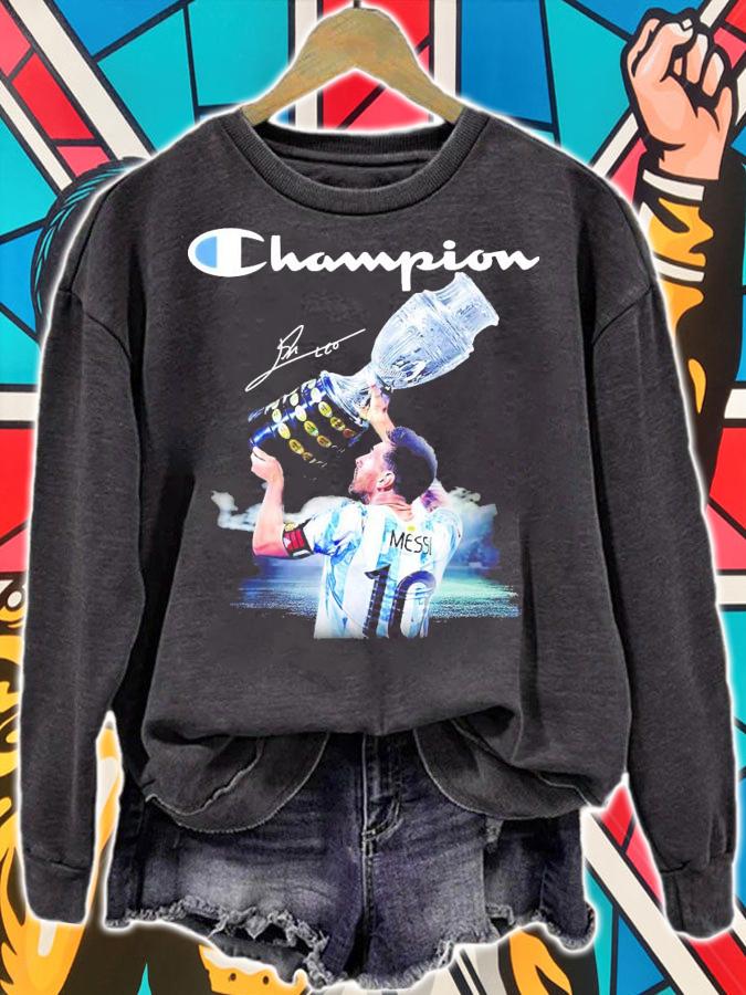 Champion Argentina Lionel Messi cup signature shirt
