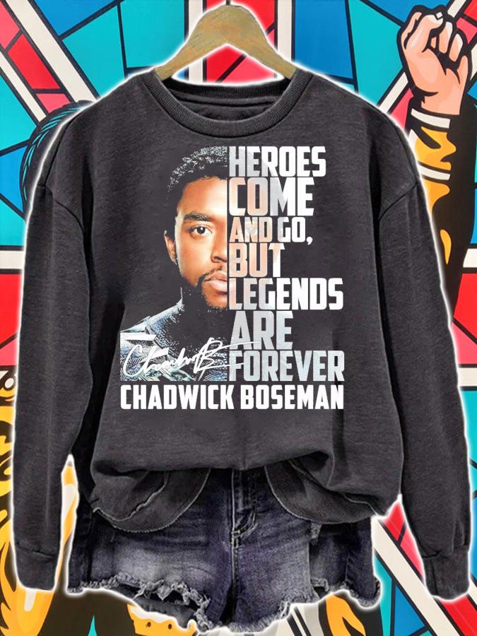 Heroes come and go but legends are forever Chadwick Boseman signature shirt