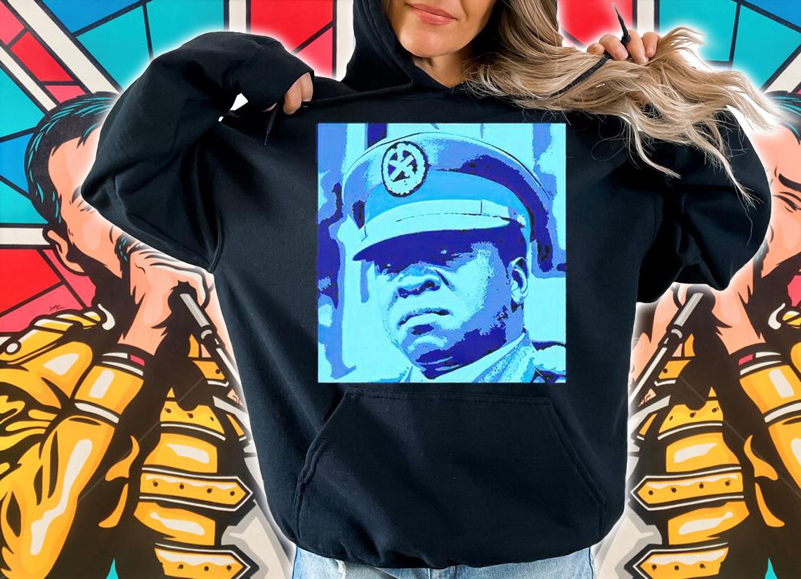 Idi Amin Dada in blues T-shirt