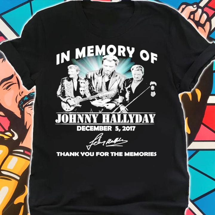 In memory of Johnny Hallyday signature shirt shirt