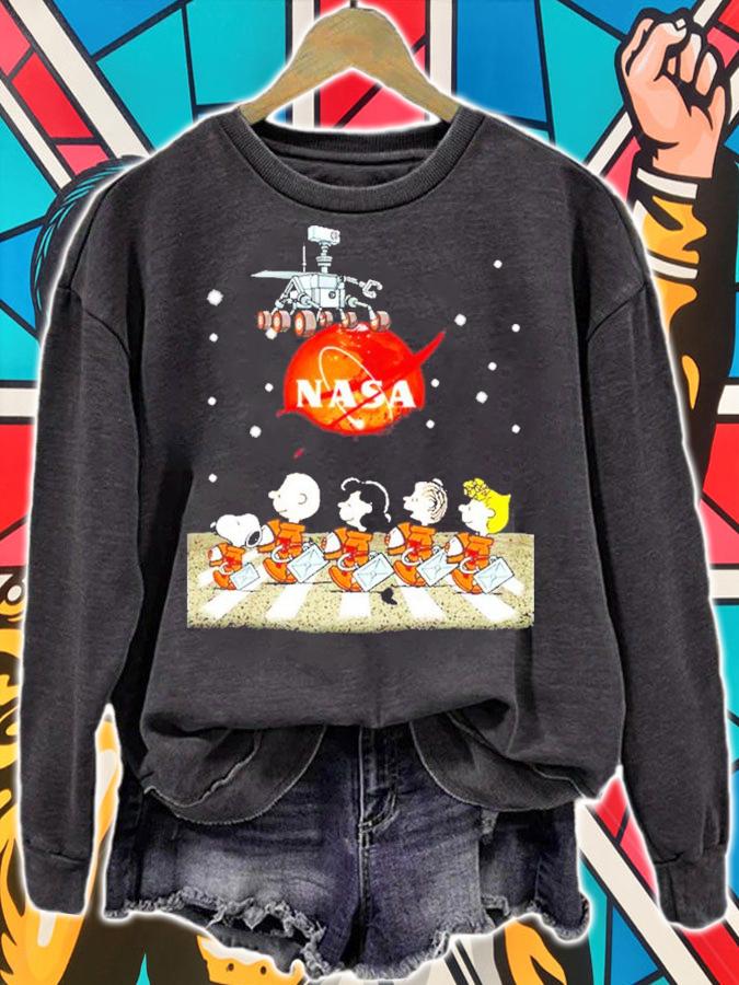 NASA Snoopy and friends Abbey Road shirt sweatshirt
