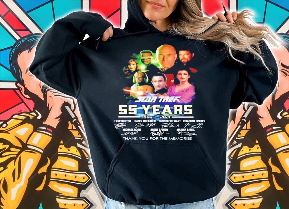 Star Trek 55 years 1966-2021 signatures shirt