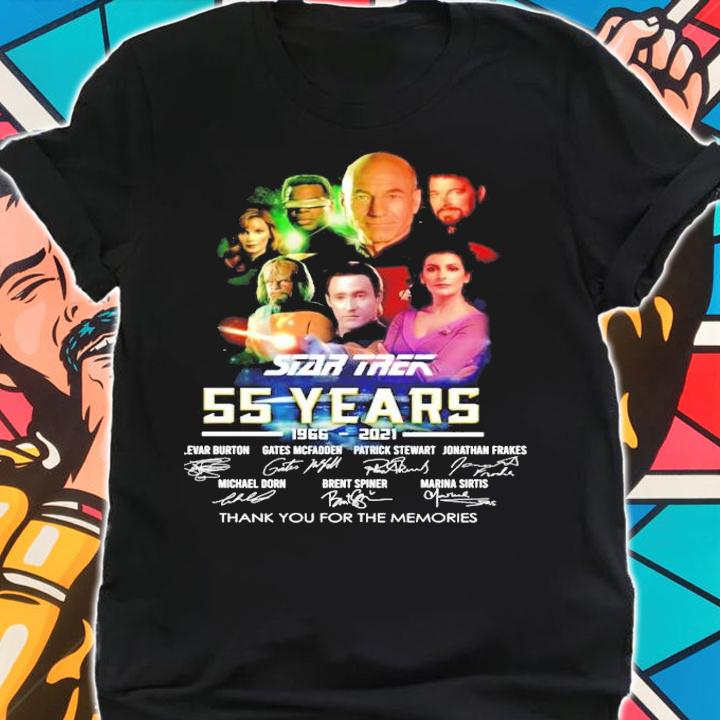 Star Trek 55 years 1966-2021 signatures shirt