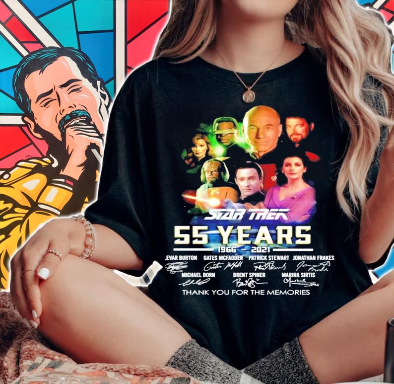 Star Trek 55 years 1966-2021 signatures shirt