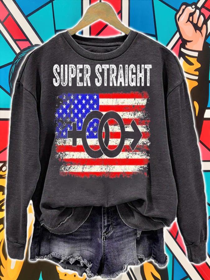 Super Straight US Flag shirt sweatshirt