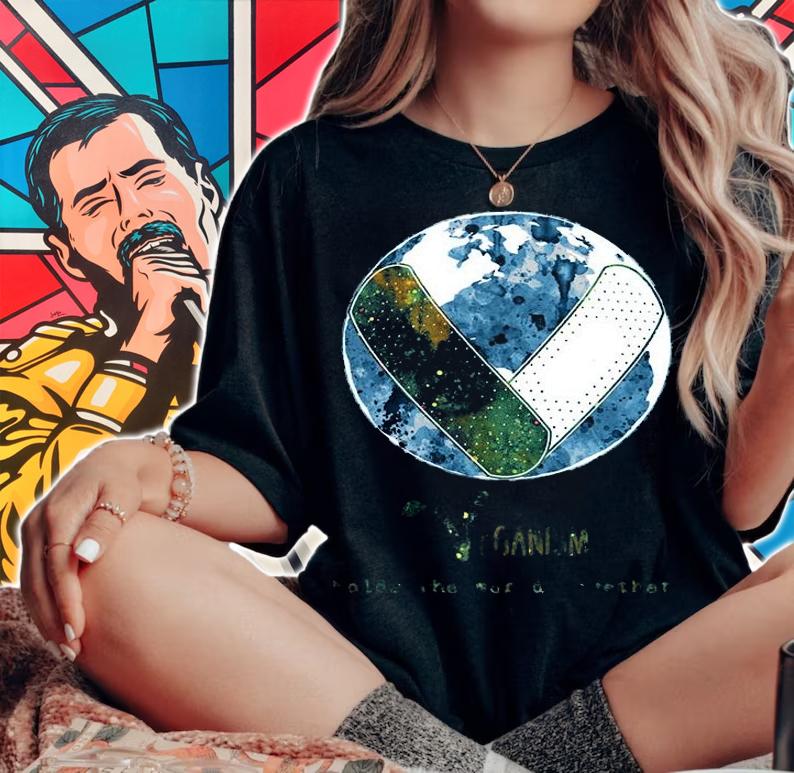 Veganism holds the world together shirt woman shirt