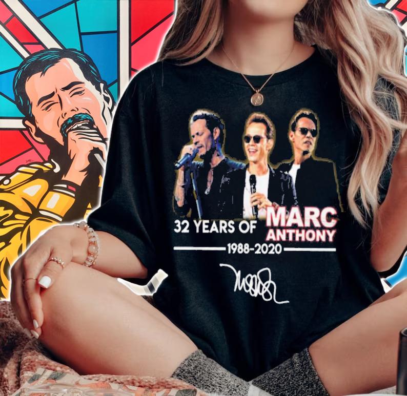 32 Years Marc Anthony 1988 2020 Signature t-shirt woman shirt