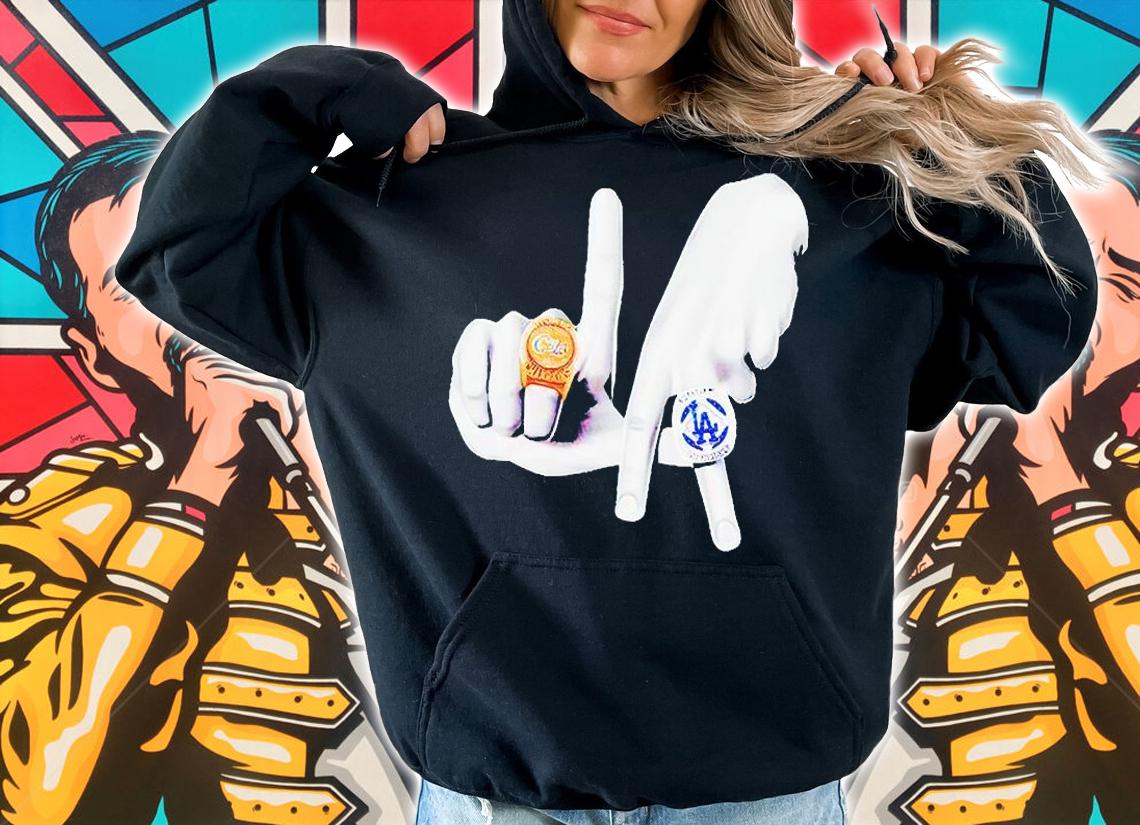 Los Angeles Dodgers hands rings T-shirt hoodie