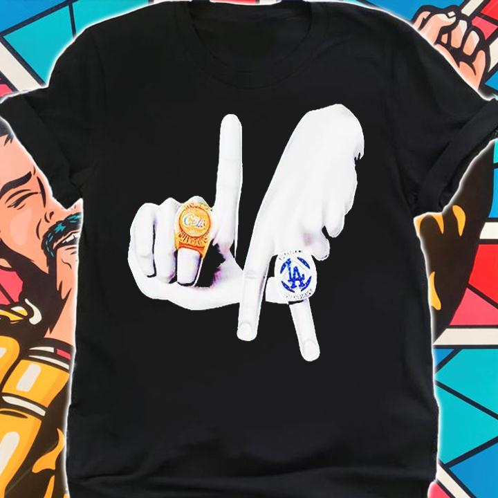 Los Angeles Dodgers hands rings T-shirt shirt