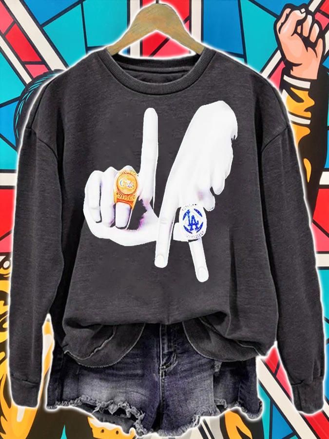 Los Angeles Dodgers hands rings T-shirt sweatshirt