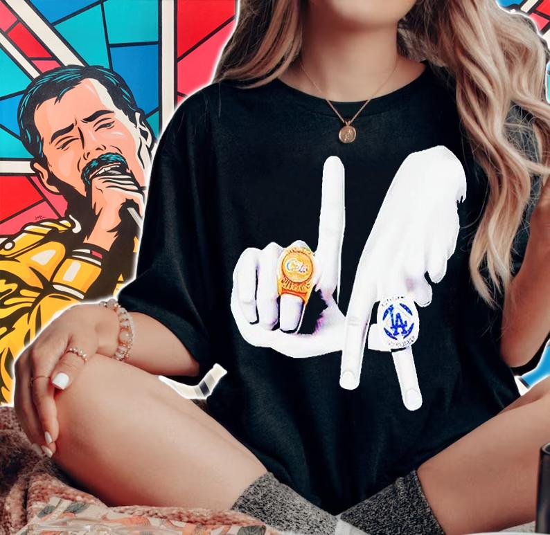 Los Angeles Dodgers hands rings T-shirt woman shirt