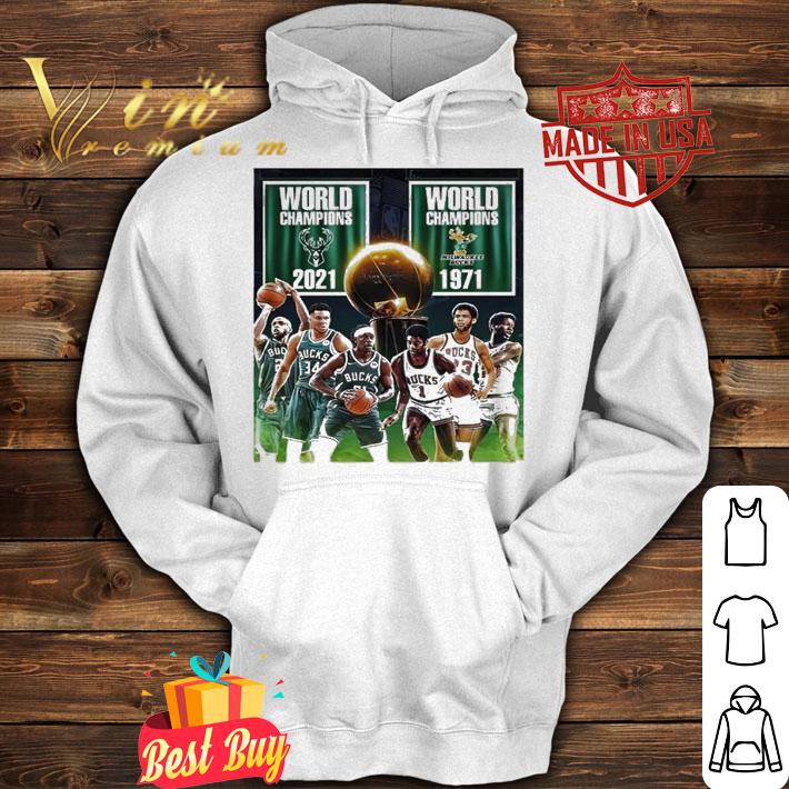 1971 2021 Milwaukee Bucks 2x World Champions NBA shirt hoodie