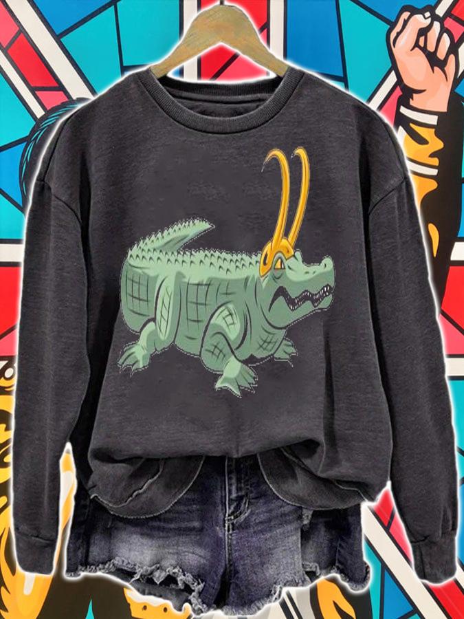 Croki Crocodile Alligator Golden Horns shirt sweatshirt