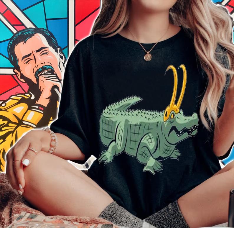 Croki Crocodile Alligator Golden Horns shirt woman shirt