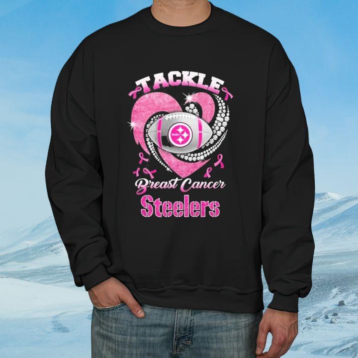 Tackle Breast Cancer Awareness Pittsburgh Steelers Football T-Shirt sweatshirt