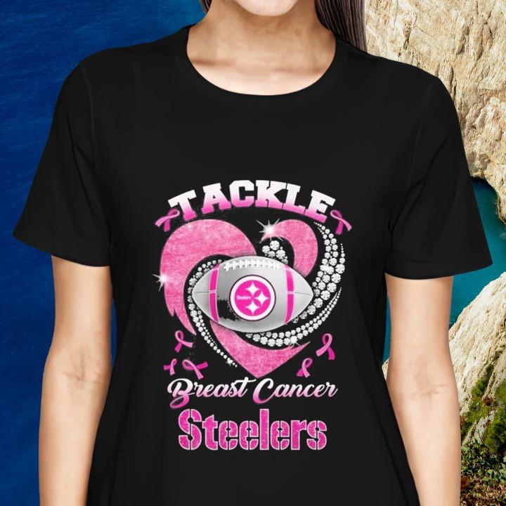 Tackle Breast Cancer Awareness Pittsburgh Steelers Football T-Shirt womenshirt
