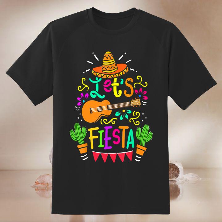 Cinco De Mayo Let'S Fiesta Guitar Cactus Shirt